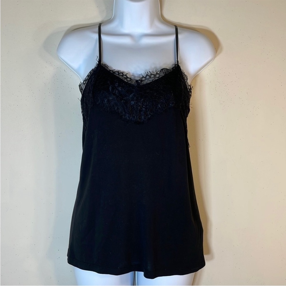 NWT. ICHI Small Floral Lace Strap Tank Top Camisole.